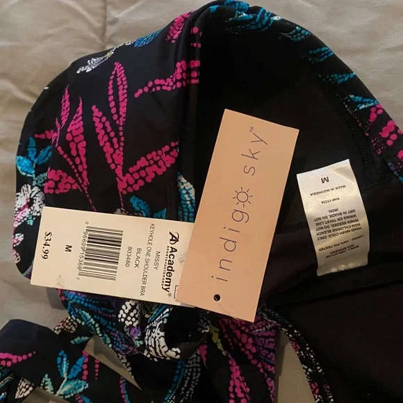 Indigo sky One Shoulder Bandeau Bikini Top size M - Picture 3 of 3